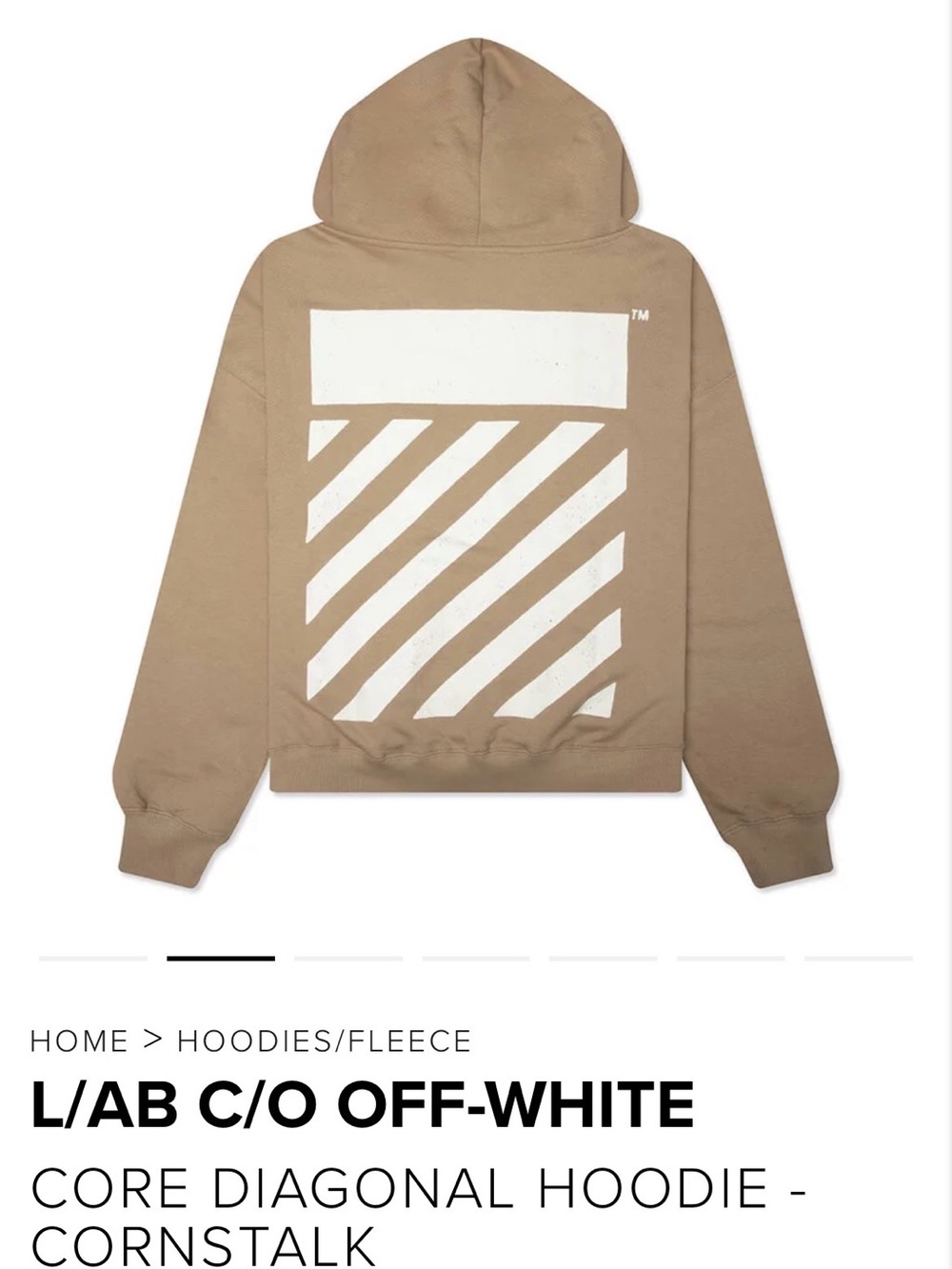 OFF-WHITE L/AB Cornstalk Hoodie NWT🔥